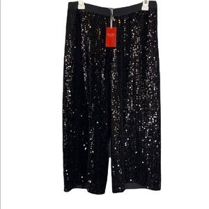 Pure Collection Black Sequin Trouser Size 6